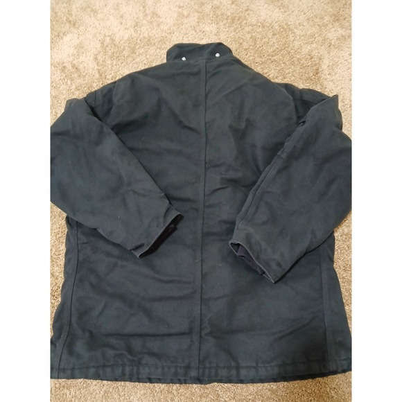 Carhartt Jacket Mens XL Black C003BLK Heavy Duty Canvas Workwear Insulated Coat - Picture 6 of 6